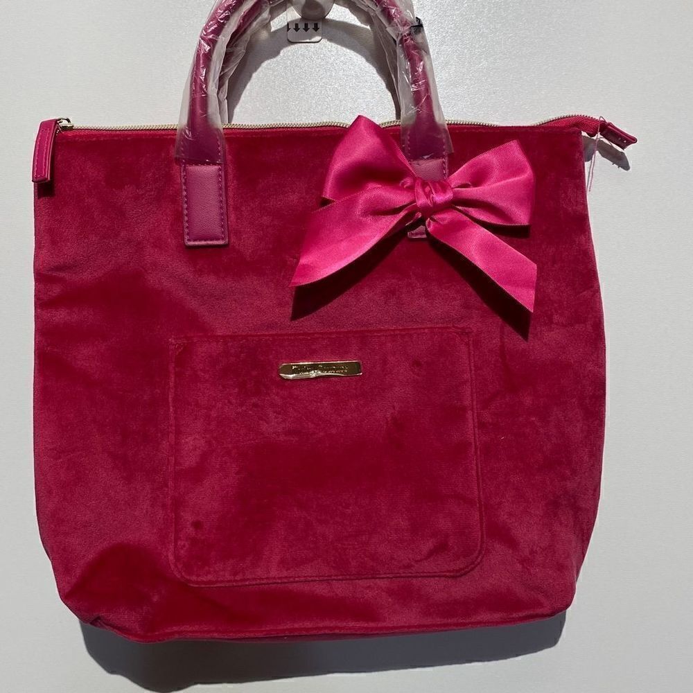 Juicy Couture Women's Bow Shoulder Bag Convertible To Backpack In Raspberry NWT